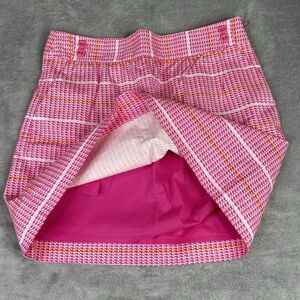 Vineyard Vines Skirt Womens 0 Pink Cotton Whale Print Stripe 29x16 side zip Mini